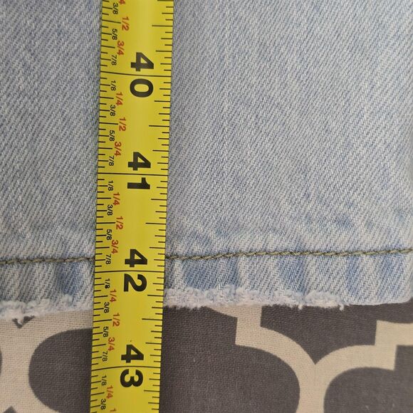 Levis Low Pro Straight Jeans Womens 29 Light Wash Ripped Distressed Cotton - Picture 14 of 16